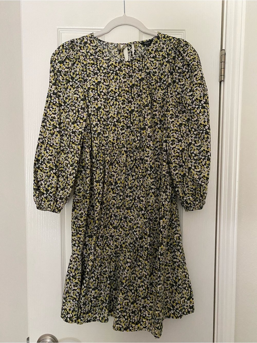 Rails Black Floral Mini Dress with Yellow and White Blossoms